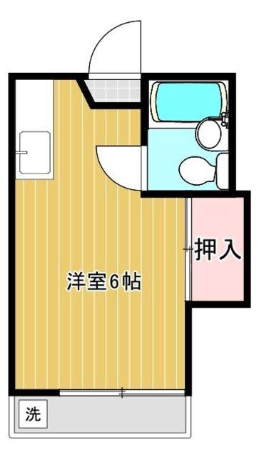コーポ兒林(ワンルーム/2階)の間取り写真