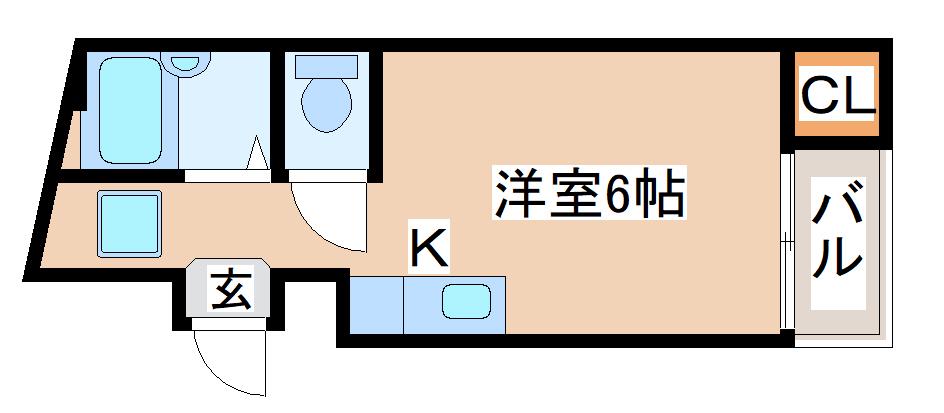 リバティー板宿(ワンルーム/4階)の間取り写真