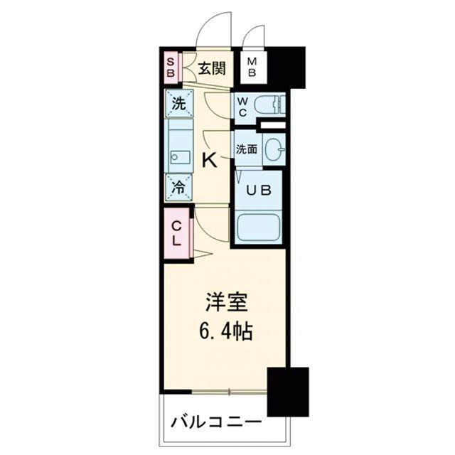 プレサンスOSAKA DOMECITYビーツ(1K/5階)の間取り写真