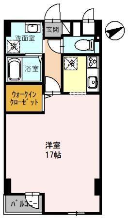 GRAND CHARIOT(ワンルーム/3階)の間取り写真