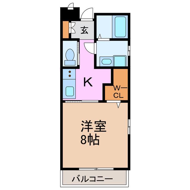 メゾンアール本町(1K/2階)の間取り写真