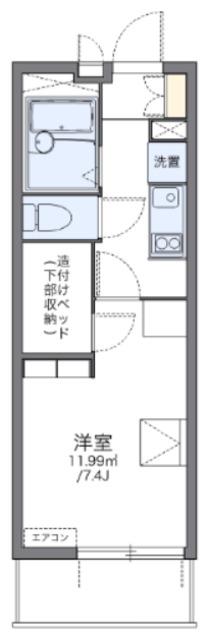 レオパレスサン グロアール(1K/1階)の間取り写真