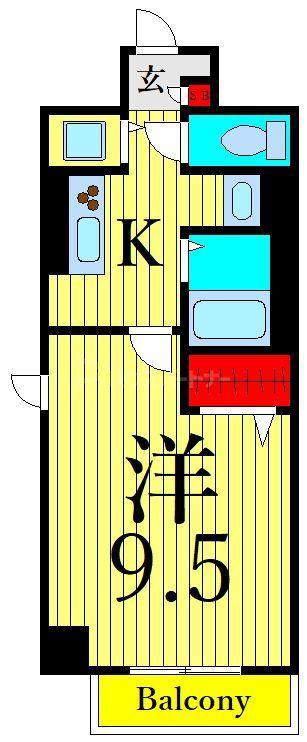 プレジール千駄木(1K/2階)の間取り写真