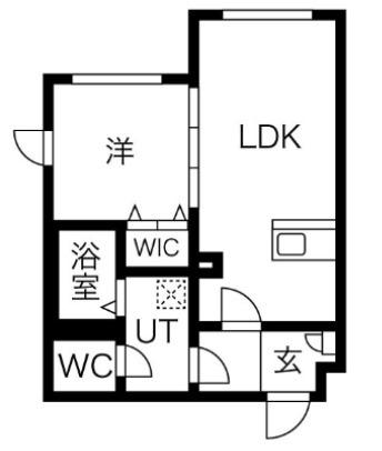 CROSTONE西巣鴨(1LDK/1階)の間取り写真