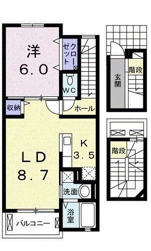 メゾン・ド・α(1LDK/3階)の間取り写真