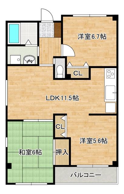 ルミエール(3LDK/3階)の間取り写真