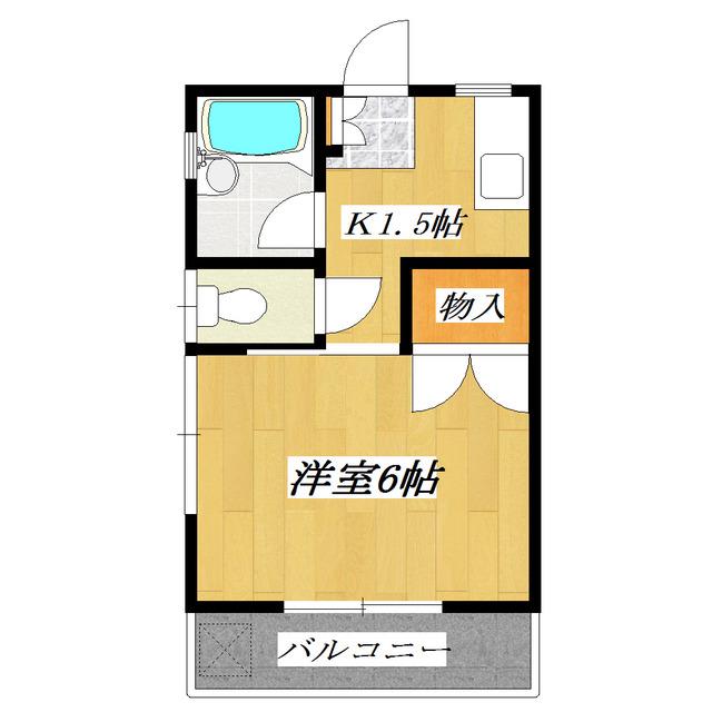 MIコーポ(1K/2階)の間取り写真