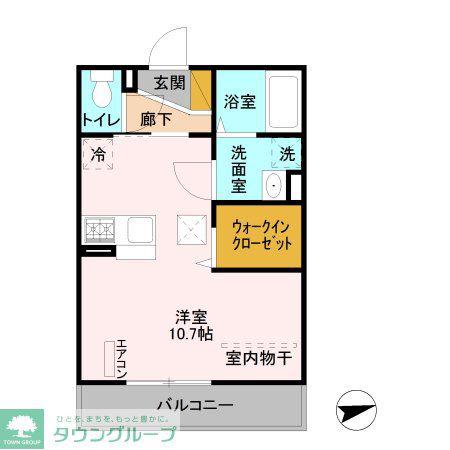ロイヤルメゾン久喜(ワンルーム/1階)の間取り写真