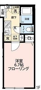 プレミエール柴又(1K/1階)の間取り写真