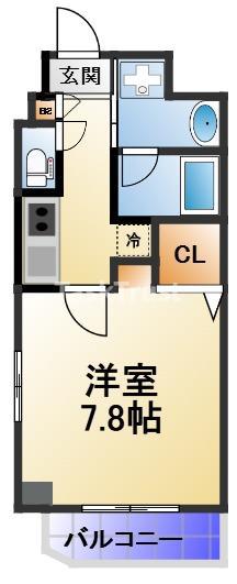 レクシア新梅田DUO(1K/8階)の間取り写真