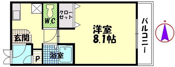 SUNMORITZ(1K/3階)の間取り写真