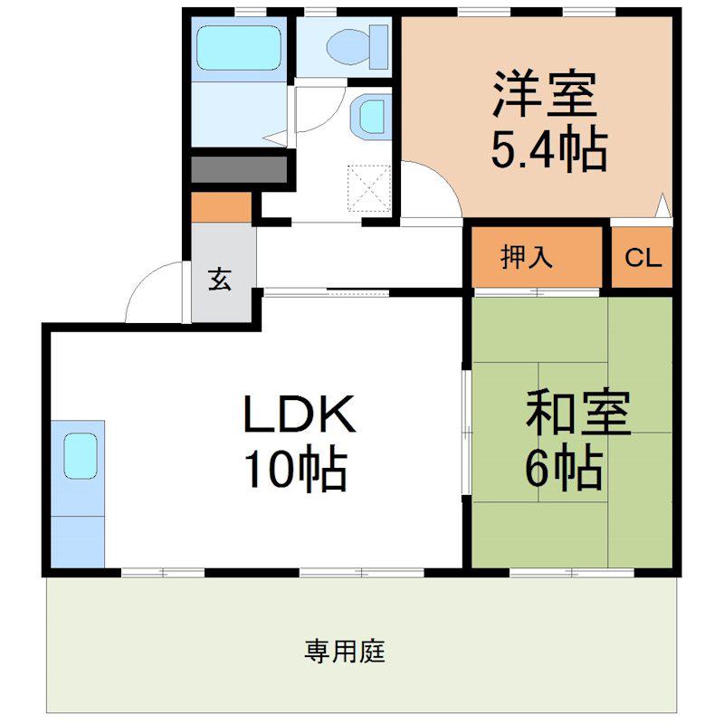 MAISON DE MOER AB(2LDK/1階)の間取り写真