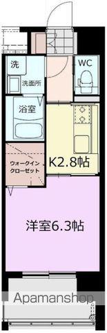 CALIFORNIA(1K/2階)の間取り写真