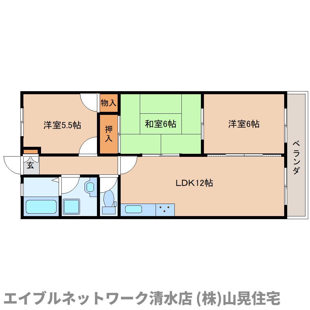 F・S・C(3LDK/2階)の間取り写真