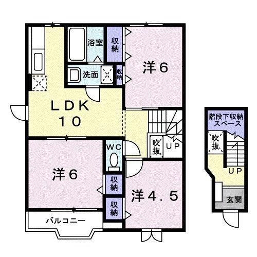 INITY B(3LDK/2階)の間取り写真