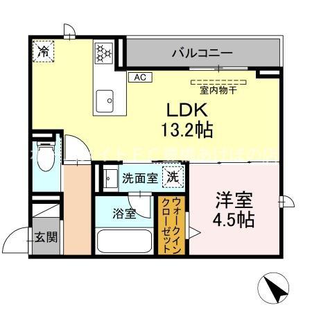 D-AVANCE佐藤一丁目(1LDK/2階)の間取り写真