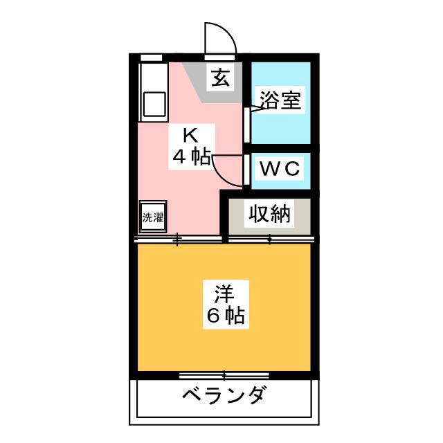 富士ハイツ(1K/2階)の間取り写真