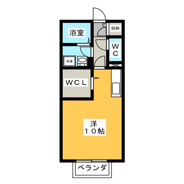 伊賀鉄道伊賀線 桑町駅 徒歩13分 2階建 築19年(ワンルーム/1階)の間取り写真