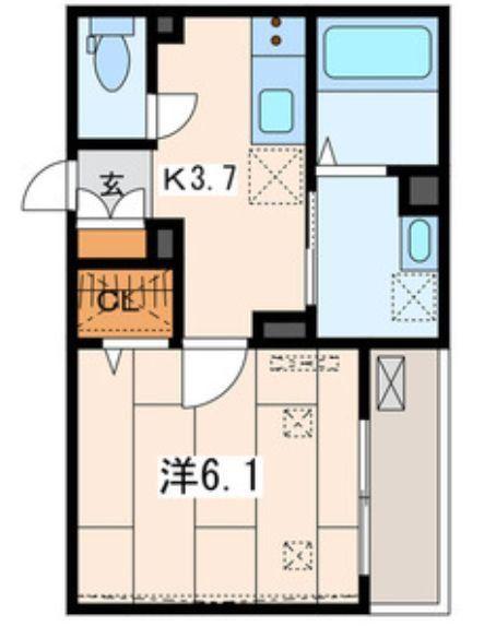 LE LIS BLANC II(1K/3階)の間取り写真