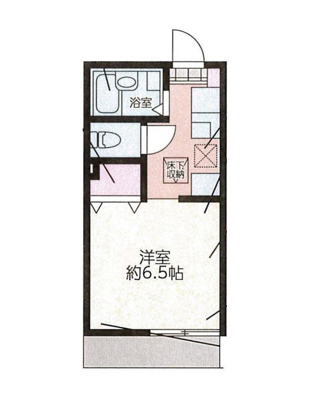 ガレリア東門前(1K/2階)の間取り写真