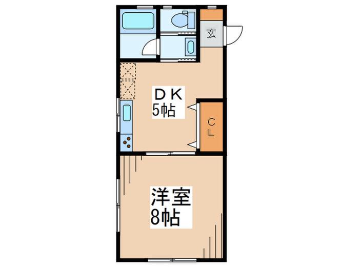 ブランシェ町田(1DK/1階)の間取り写真