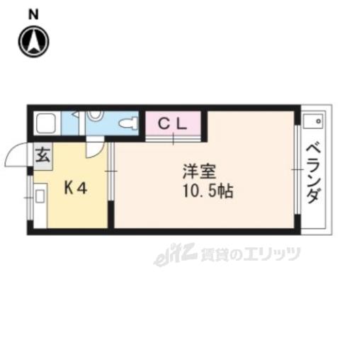 三幸マンション(1DK/3階)の間取り写真