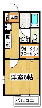 ドルチェ A棟・B棟(1K/1階)の間取り写真
