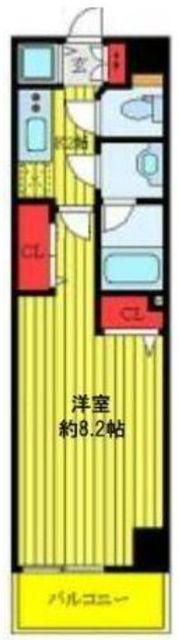 グラントゥルース中板橋(1K/4階)の間取り写真