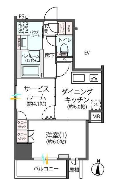 デュオステージ新高円寺(2DK/8階)の間取り写真