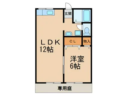 シティハイム辻本(1LDK/1階)の間取り写真