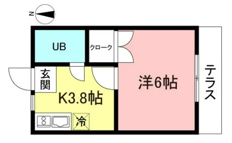 ハイツキーモーII 1階階 間取り