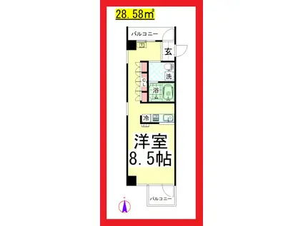 SM VIVANT/ヴィヴァント (ワンルーム/5階)の間取り写真