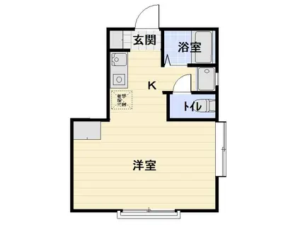 イーグルI(ワンルーム/1階)の間取り写真