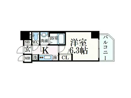 プレサンス THE MOTOYAMA(1K/9階)の間取り写真