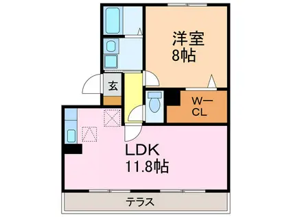 エクレール新栄(1LDK/1階)の間取り写真