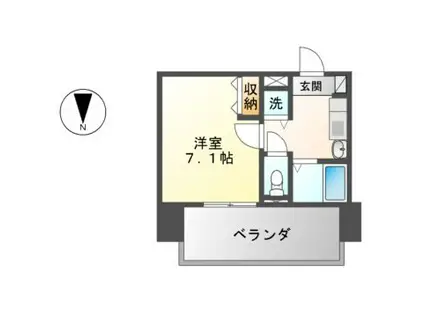 プレサンス覚王山D-STYLEII(1K/7階)の間取り写真