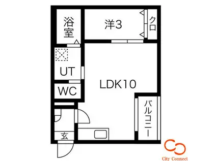WARREN HOSHIZAKII(1LDK/1階)の間取り写真