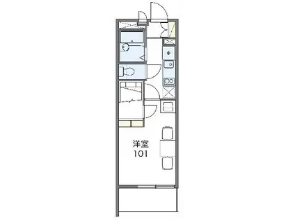 レオパレスエトワール ピア(1K/3階)の間取り写真