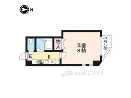 パン・ヴィラージュ(1K/4階)の間取り写真