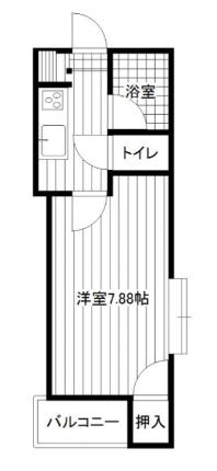 ライフネスト楓(1K/1階)の間取り写真