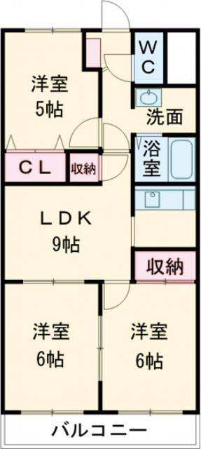 HAPPY EREA BISCKET倶楽部(3LDK/5階)の間取り写真