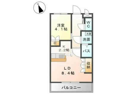カサ・セピア(1LDK/1階)の間取り写真