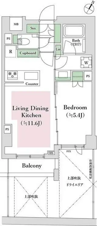 オープンレジデンシア神楽坂若宮町 1階階 間取り