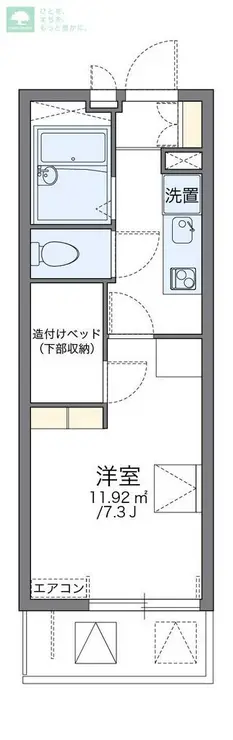 レオパレスリオII 3階階 間取り