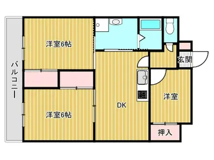 アクティブSII(3DK/5階)の間取り写真
