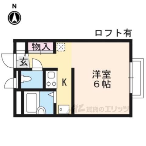 レオパレスWISTERIA(1K/1階)の間取り写真