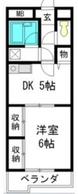フィープル一社(1DK/4階)の間取り写真