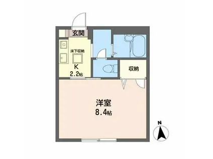 フレグランス目黒(1K/1階)の間取り写真