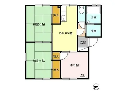 シティパル古淵(3DK/2階)の間取り写真