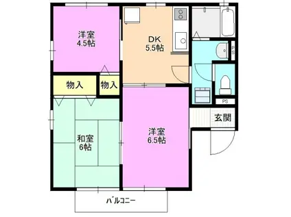 ハイツT(3DK/2階)の間取り写真